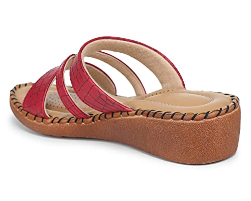 Image of TRASE Women's Flip-Flops & Slippers | Doctor Ortho Comfortable Chappal for Women & Girls | Light weight, Soft Footbed, Comfortable & Stylish | Diabetic & Orthopedic Footwear, Good for Knee & Foot Pain