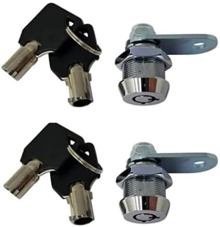 Cumuiu Tubular Cam Lock RV Compartment Storage Lock Cabinet Lock Keyed Alike with Chrome Finish for Vending Machine Tool Box Mailbox ATM Key Interhancgeability (2Pack, 5/8 inch)