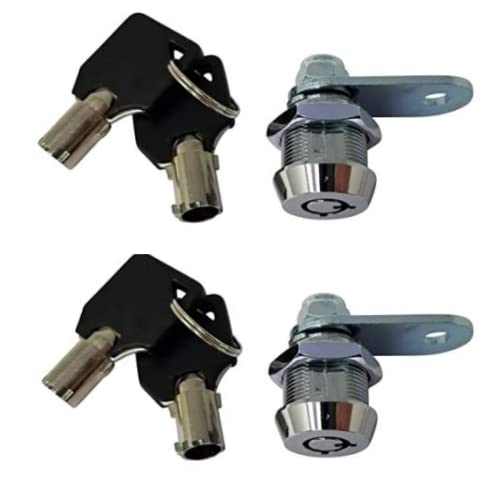 Cumuiu Tubular Cam Lock Rv Compartment Storage Lock Cabinet Lock Keyed Alike With Chrome Finish For Vending Machine Tool Box Mailbox Atm Key Interhancgeability (2Pack, 5/8 Inch) #TOP21