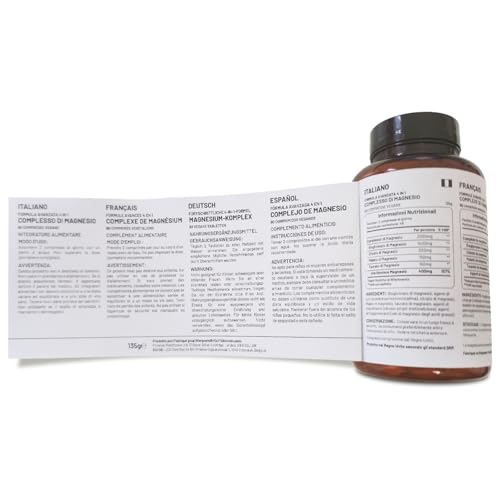 Magnesiumglycinat-Komplex 4 in 1 – 1866 mg pro Portion | Präzise Dosis von 404 mg elementarem Magnesium | Mit Magnesiumglycinat, citrat, malat und -taurat | 90 vegane Kapseln – von Prowise