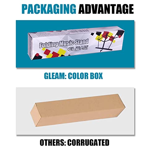 Gleam Folding Music Stand With Phone Clip, Carrying Bag And Music Clip #TOP6