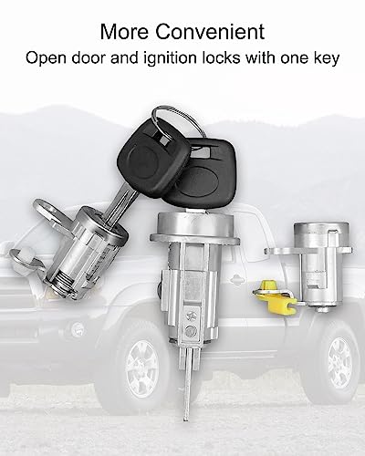 Wmjnh REPLACE 69005-35840 6905135070 Ignition Switch Lock Key And Front Door Lock Cylinder Set Compatible thumb #5