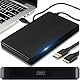 Retoo Festplattengehäuse 2,5 Zoll USB 3.0 für 12/7.5 cm SATA I/ II/ III SSD mit USB Kabel Externes Gehäuse Festplatte Gehäuse mit Werkzeuglose Montage Werkzeugfreie Externes Case Schwarz