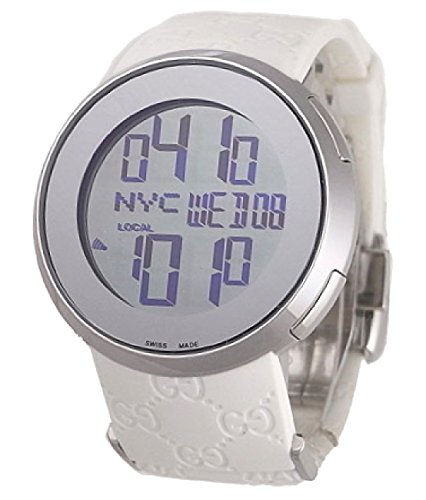 [�O�b�`] GUCCI �r���v �A�C �O�b�` I GUCCI �f�W�^�� YA114403 �z���C�g ���f�B�[�X [���s�A���i]
