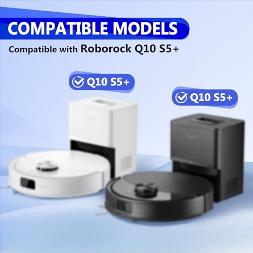 Image of 32 Pcs Q10 S5+ Replacement Accessories Compatible with Robo rock Q10 S5 / Q10 S5+ Robot Vacuum, 2 Main Brushes, 6 Mop Pads, 4 HEPA Filters, 6 Scent Tablets, 6 Side Brushes, 6Dust Bags
