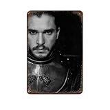 WGRWA Jon Snow Filmkunst, Retro-Poster, Metall-Blechschild, 