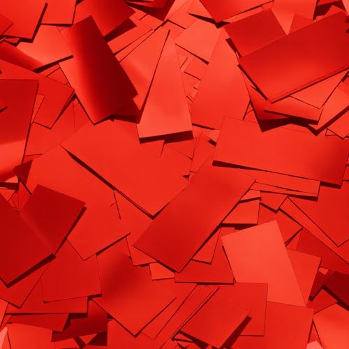 Image of Sumind 200 Grams Red Large Metallic Confetti Rose Glitter Throwable Table Scatter Foil Confetti for Wedding Birthday Party Baby Shower Graduation Christmas Celebrations