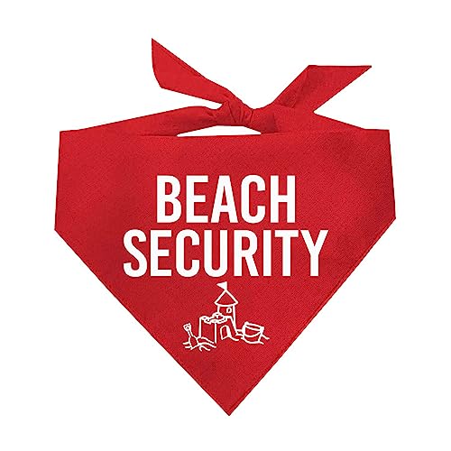 Beach Security Summer Dog Bandana (Red, OS 782)