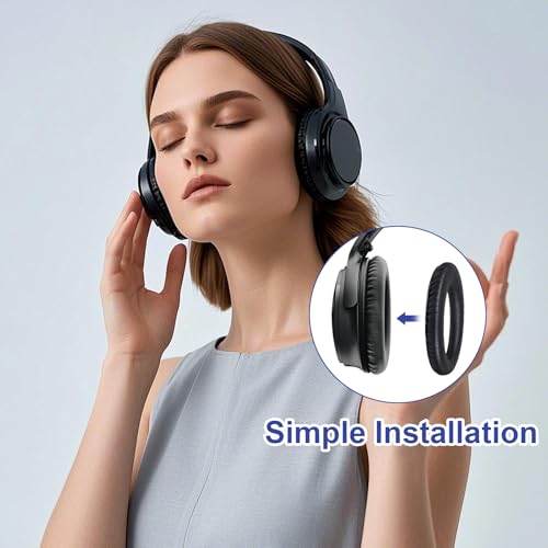 Headphone Replacement Pads, Compatible For Bose Quietcomfort Qc35 Qc35 II Replacement Headphones Earpads Cushions Replacement Quiet Comfort 35 Earpads With Noise Isolation Foam Softer Leather Black - Image 5