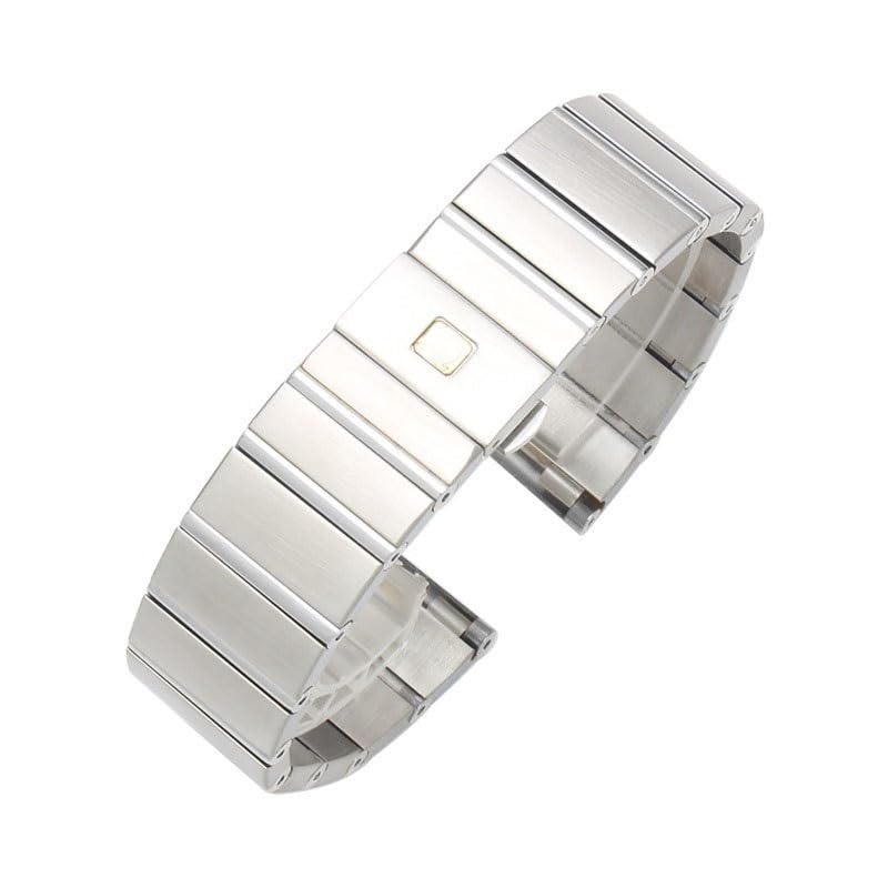 Bracelet montre 25mm Omega Constellation Double Eagle acier robuste argent