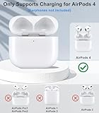 Wireless Charging Case Compatible with AirPods 4, Replacement Case for AirPods 4, Bluetooth Pairing Sync Button, Includes Gray Microfiber Cleaning Cloth, Earbuds Not Included(USB-C Port) - Image 2