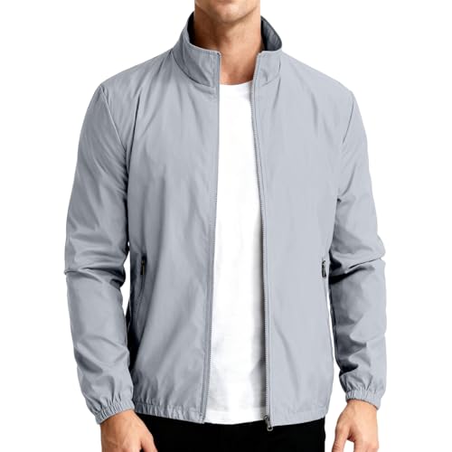 uxxnjfg Impermeabile Uomo Giacca Softshell Bomber Moto Antipioggia Giacca Invernale