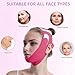ROWMATE Graphene V-Line Mask Chin Up Mask V Shaped Face Mask Chin strap for sleeping,Jawline Shaper,red,Small