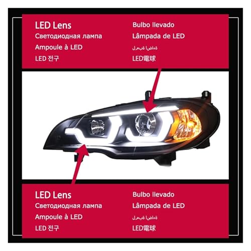 �Ԏ� Bmw X5 E70 2007-2013 LED �I�[�g�w�b�h���C�g�A�Z���u���A�b�v�O���[�h�G���W�F���A�C�M�������v�v���W�F�N�^�[�����Y�c�[���A�N�Z�T���[