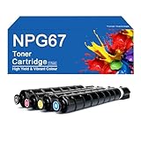 SEMTGJ NPG67 Confezione da 4 cartucce Toner compatibili NPG-67L/NPG67 per stampanti Canon iR C3226 C3222L C3025 C3020,W2100X -4 Color