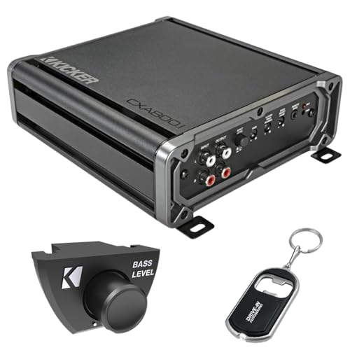 KICKER CX Series 46CXA8001T Mono Subwoofer Amplifier and 46CXARCT Dash-Mount