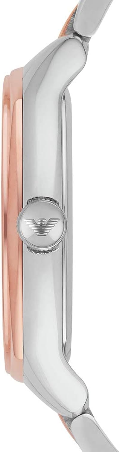 Orologio da donna, movimento a due lancette, cassa in acciaio inossidabile argentata di 28 mm con bracciale in acciaio inossidabile, AR1952 Orologio da donna, movimento a due lancette, cassa in acciaio inossidabile argentata di 28 mm con bracciale in acciaio inossidabile, AR1952