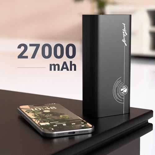 Image of ZEBRONICS 27000 mAh Power Bank | 65W PD3.0 | Fast Charging | Dual Type C & USB A | For iPhone, Android, Laptop,Tab, Earbuds | Flight Friendly | Metal Body | Circuit Protection | EnergiPOD 27R2 (Black)