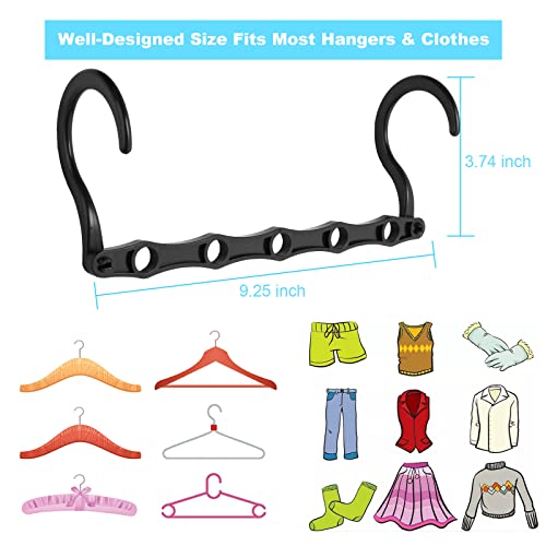 Ducoo NX00003 Space Saving Hangers, 10Pcs Magic Hangers, 5 Holes Sturdy Plastic Clothes Closet Organizers And Storage thumb #3