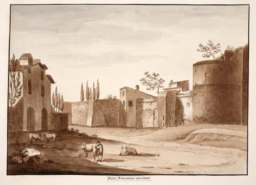 Lienzo de the Old Porta Nomentana por Agostino Tofanelli para decoración mural de salón 60x90cm