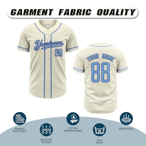 Camiseta de béisbol personalizada con nombre y número bordados, logo personalizado, camisa deportiva para hombres, mujeres y jóvenes miniatura 3