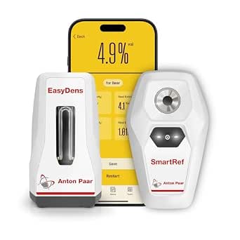 Alcohol Meter by Anton Paar with EasyDens Hydrometer & SmartRef Refractometer for ABV Measurement