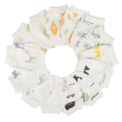 NOLITOY 7Pairs Scratch Cotton Gloves for Newborns Soft Mittens to Prevent Scratches Keep Hands Warm for Boy Girl Comfortable Durable Protective Gloves