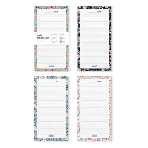 Image of SOLO B6 Floral Design Daily Planner with 50 Tear-Off Sheets, 80 GSM Planner to Track & Schedule Your Day, Manage To-Do List, Goals & Budget Tracker, Ideal for Office, Home & School - Pack of 4