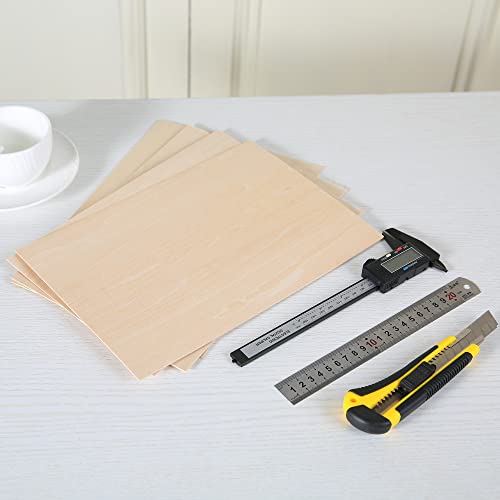 20 Pieces Basswood Sheet, 1/16 x 12 x 8 Inch Thin Plywood Wood Sheets for Crafts - Thumbnail 6