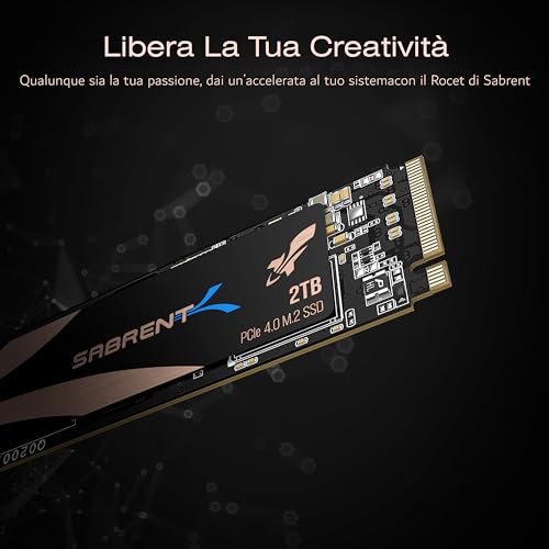 SSD 2TB, SSD interno, Rocket SSD NVMe PCIe 4.0 M.2 2280, Disco a stato solido a massime prestazioni, Gen 4, per PS5, Lettura fino a 5000 (MB/s), (SB-ROCKET-NVMe4-2TB) - Hdd - Immagine 3