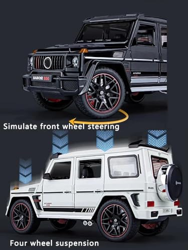 Image of Invite Enterprise 1:24 Mercedees-Benz Barbos G800 Alloy Off-Road Car Model | Pull Back Car with Sound and Light Effects | Perfect Christmas or Birthday Gift for Adults and Children【Multicolour】