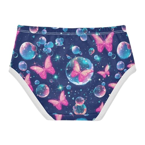 Wusikd Butterflies Sparkles Girls' Underwear Cotton Girls Briefs Soft Toddler Underwear 2T2