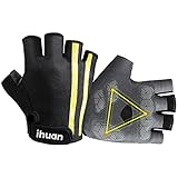 ihuan Fashion Workout Gloves for Men Women Weightlifting, Exercise, Training, Fitness, Weighted, Weight Lifting, Pull ups, Gym Working Out, Rowing, Grip Pads Glove