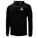 Jordan Nike Mens Flight Full Zip Hooded Sweatshirt Black/White 823064-010 Size Medium