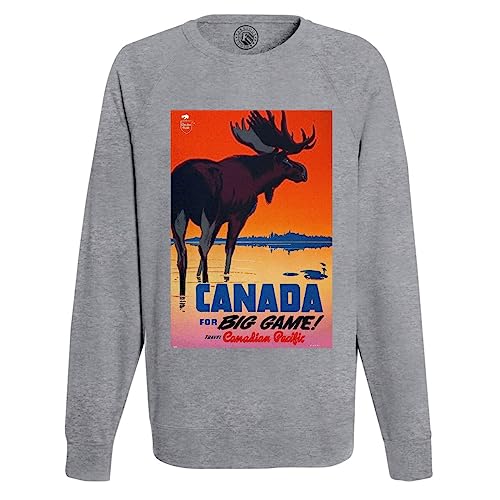 Sweatshirt homme Canada vintage original forest travel pull rétro graphisme affiche nature