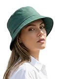 Zylioo Extra Large Lightweight Bucket Sun Hat,Adjustable Breathable Travel Hats,Outdoor Sun Hat for Big Heads 24.5"-25.5" Dark Green