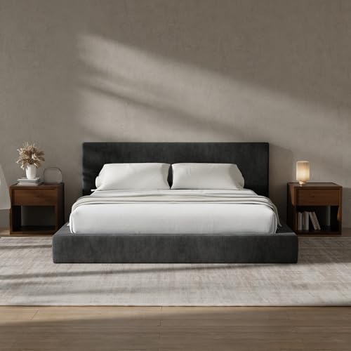 RECCI Cloud Polsterbett 180x200 cm mit gepolstertem Kopfteil, 5 cm weiche Schaumstoffpolsterung, doppelbett ohne Boxspring, leises Bettgestell im Schlafzimmer, familienbett (Schwarz) (180x200cm) RECCI Cloud Polsterbett 180x200 cm mit gepolstertem Kopfteil, 5 cm weiche Schaumstoffpolsterung, doppelbett ohne Boxspring, leises Bettgestell im Schlafzimmer, familienbett (Schwarz) (180x200cm)