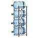 Wasserkrug-Halter, 4 Ebenen, Edelstahl, strapazierfähig, Wasserkühler, Krug, Flasche, 5 Gallonen Wasserflaschenregal, Lagerregal für Home Office, schwarz