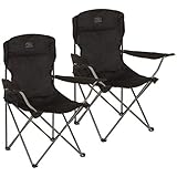 Highlander Set of 2 Lightweight Folding Camping Chairs with Separate Carry Bags