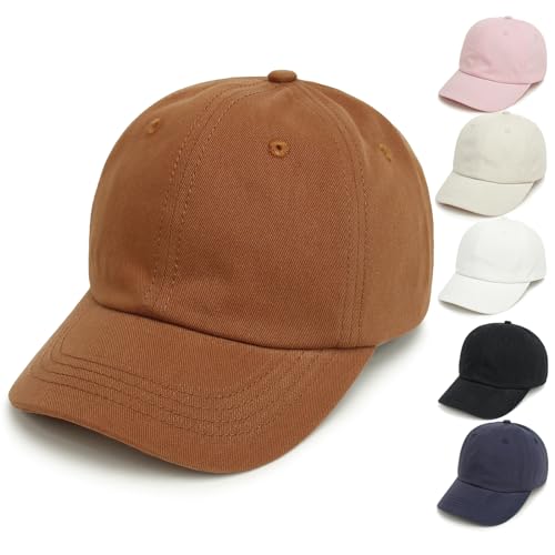 QIYIENDIAN Peuter Baseball Hat Baby Baseball Cap Katoenen Kinderhoedjes Jongens Meisjes Infant Zonnehoed Baby Cap(Caramel,6-24M)