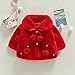 Covvoliy Toddler Baby Girl Winter Fur Coat Jacket Warm Cardigan Cloak Snowsuit Outerwear Clothes (Red, 6-12 Months)