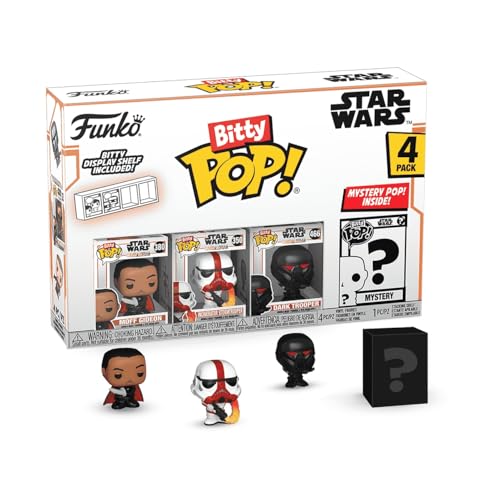 Funko Bitty Pop! Mandalorian - Moff Gideon™, Incinerator Stormtrooper™, Dark Trooper™ und Eine Geheimnisvolle Figur - 0,9 Zoll (2,2 cm) zum Sammeln - Geschenkidee