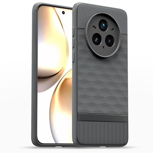 Image of Pikkme Back Cover for Realme 14 Pro Plus 5G / Realme P3 Pro 5G Camera Protection 3D Hexa Cube Design Silicone Protective Bumper Case (Grey)