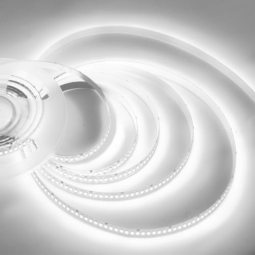 Image of SUYOOULIN LED Strip Lights, SMD 2835 1200 LEDs Light Strips, 33t /10m 18000LM Flexible AC 110V Waterproof IP68 LED Ribbon Lighting for DIY Christmas Home Indoor Outdoor Decor(Daylight White 6500K)