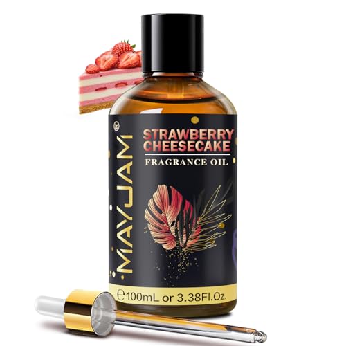 MAYJAM Aceite de Tarta De Queso Con Fresas 100ml, Aceite De Fragancia De Tarta De Queso Con Fresas para Difusor de Aceites Esenciales, Aromaterapia, DIY