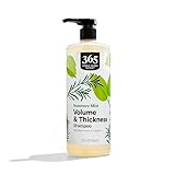 365 by Whole Foods Market, Volume & Thickness Shampoo with Rice Protein & Collagen, Rosemary Mint Scent, 32 Fl Oz