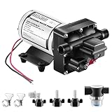 WASSERMANN Water Booster Pump 12V DC, Self Priming Diaphragm Pump 5.0 GPM 55 PSI, RV Water Pump with