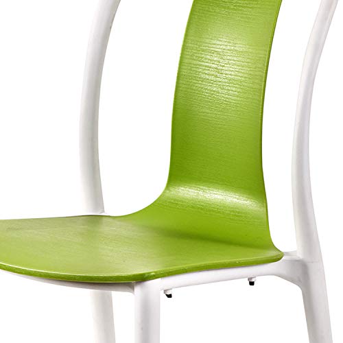 Image of CELLO Cheer Chair - Green, White | Strong and Durable | Easy to Clean | Chair for Living Room, Bed Room, Kitchen, Office Room, Outdoor | 3 Years Warranty