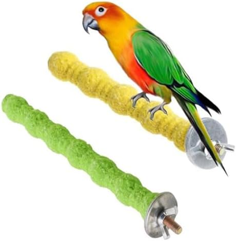 ZKSXOA 2pcs Parrot Perches,Colorful Birdcage Scrub Stand Bar for Bird ... - Handmade Bird Cage Bar For Rosella Parrot Bird