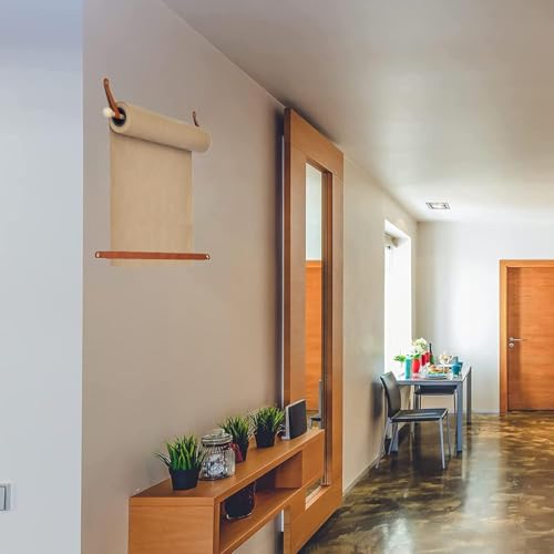 Distributeur de papier kraft mural en bois de 45 cm pour affichage